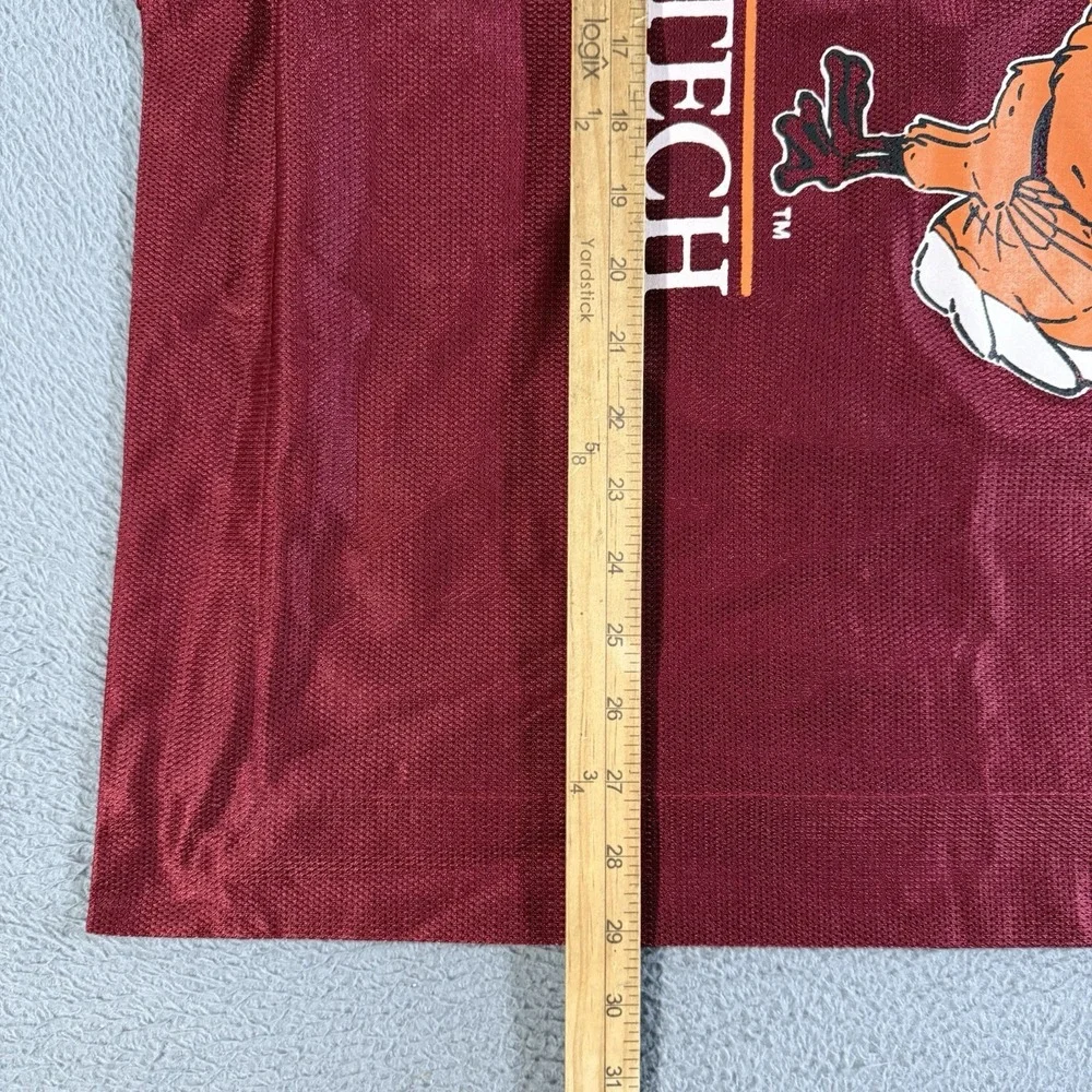 Vintage 90s‎ Virginia Tech Hokies Mesh Pillowcase Burgundy